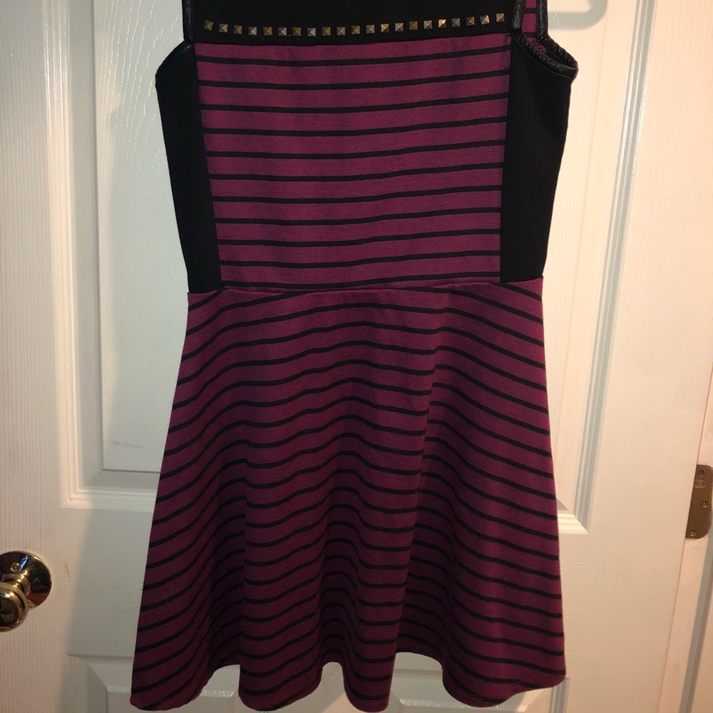 Maroon skater- style dress